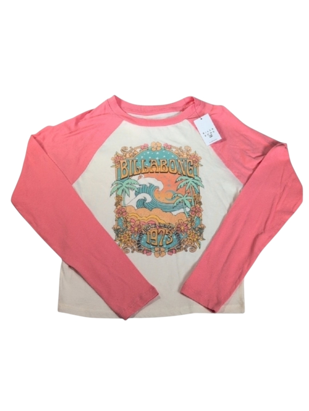 Billabong La Playa Raglan Shirt Ocean Graphic Size Medium